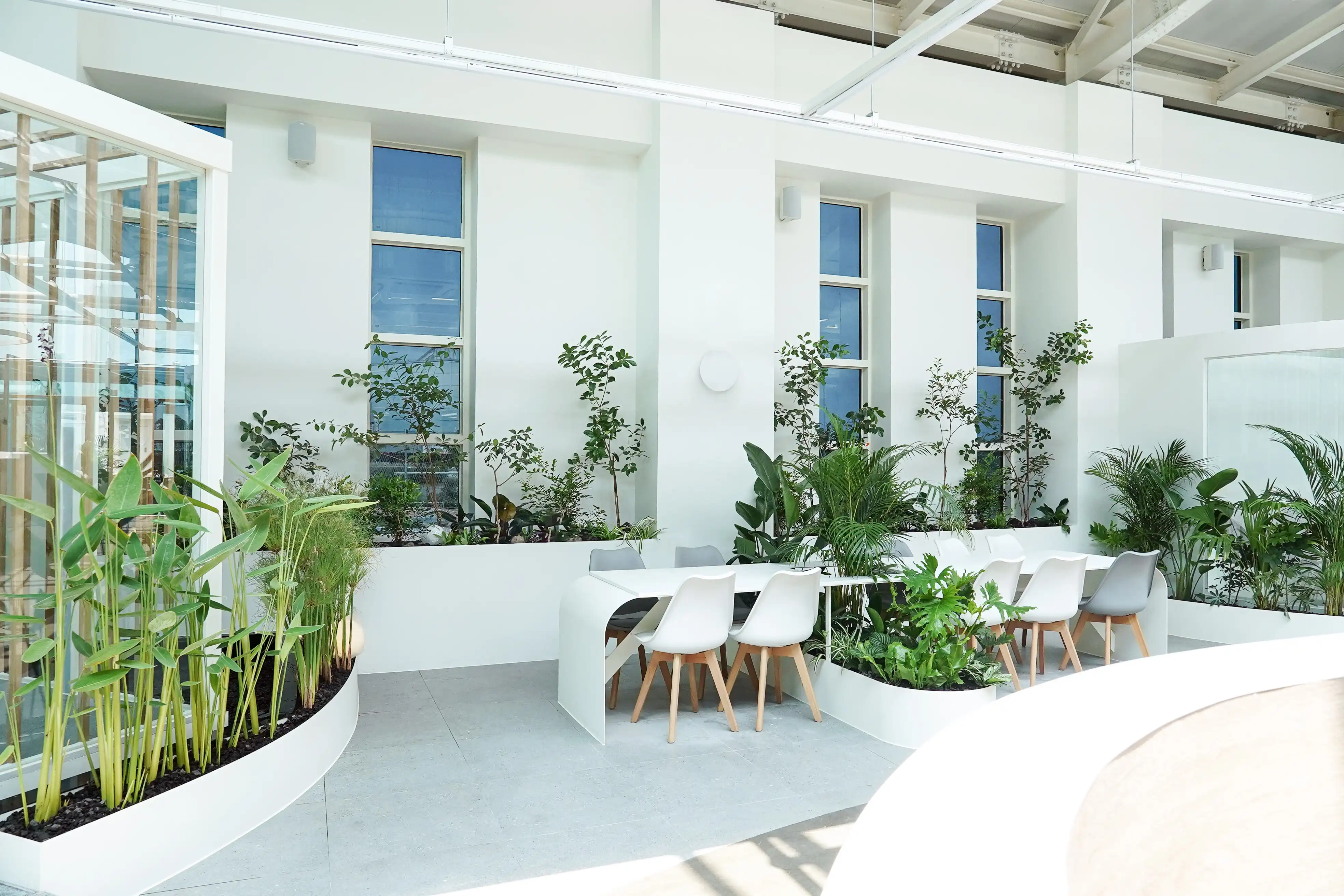 카페 실내조경 전체 모습