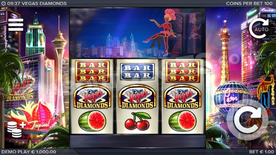 Vegas Diamonds - aperçu du jeu (ELK Studios)