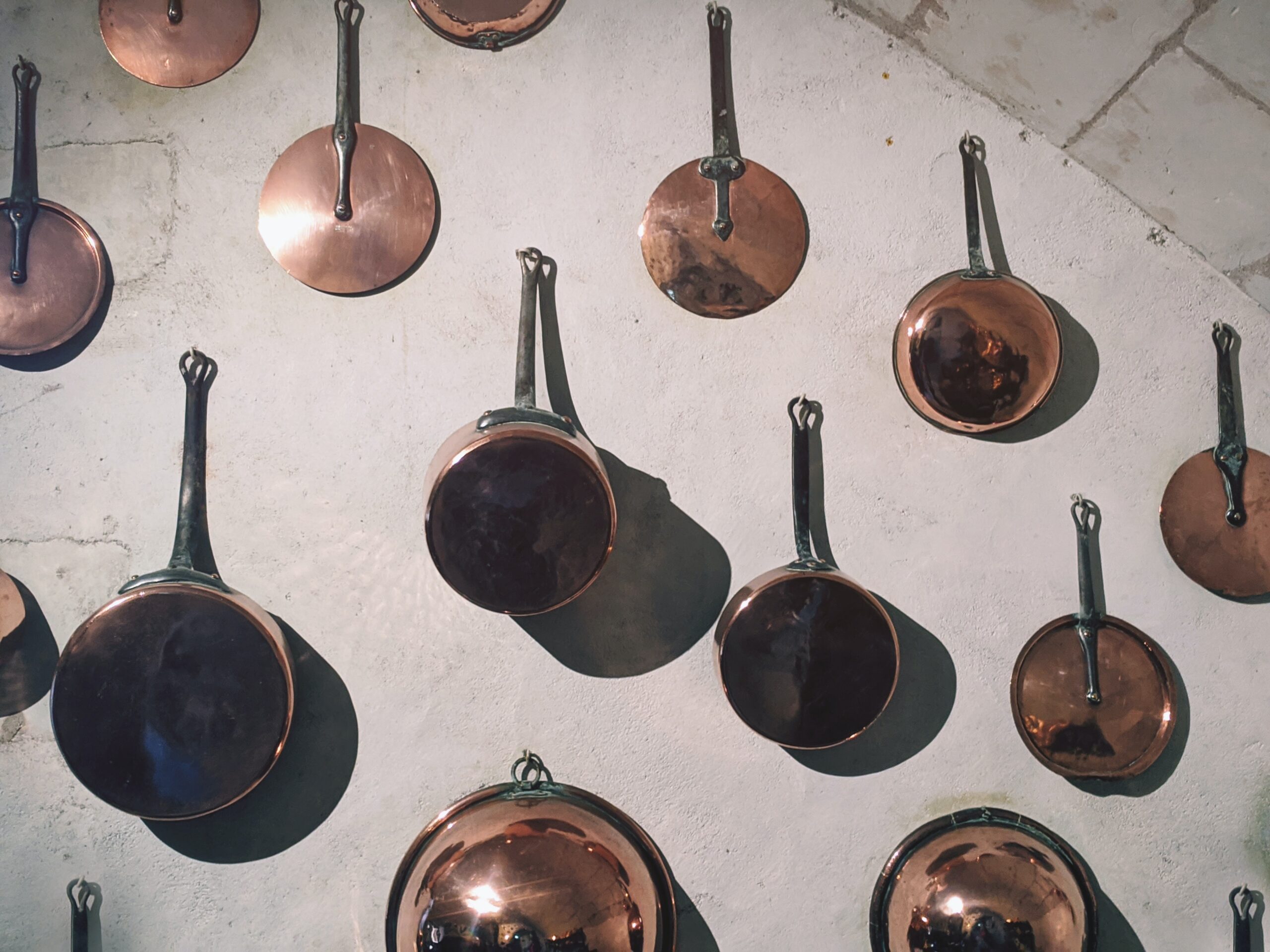Pans in a house