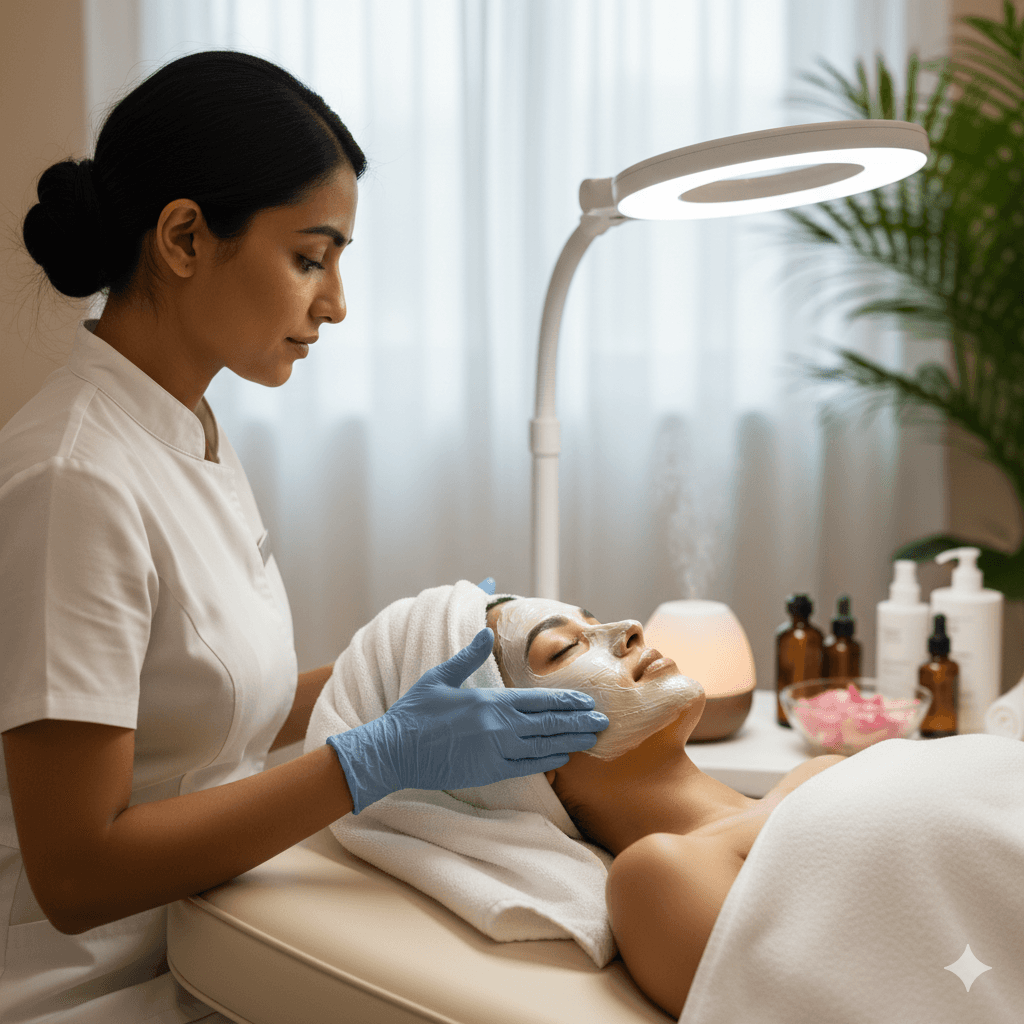 Deep, Medical-Grade Care At Clinic 7 Aesthetics, we understand that healthy skin is more than just superficial. Unlike standard salon facials that offer temporary relaxation, our Medi-facial penetrates deeper layers of the skin. It is designed to not only deliver immediate results but also promote long-term skin health and anti-ageing effects, making it the superior choice for those in Kochi looking for real improvement.  ####Targeted Solutions Whether you are battling stubborn acne, fine lines, hyperpigmentation, or sun damage, our Medi-facial tackles a wide range of concerns. We tailor the specific ingredients and technologies used during the session to your unique skin needs, ensuring a bespoke "skin workout" that repairs and rejuvenates.