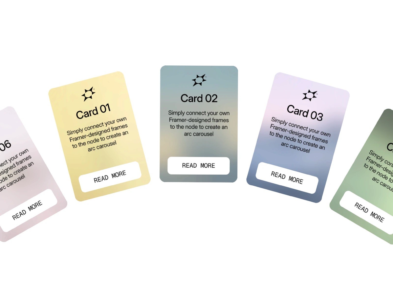 Draggable Arc Carousel - Framer Component