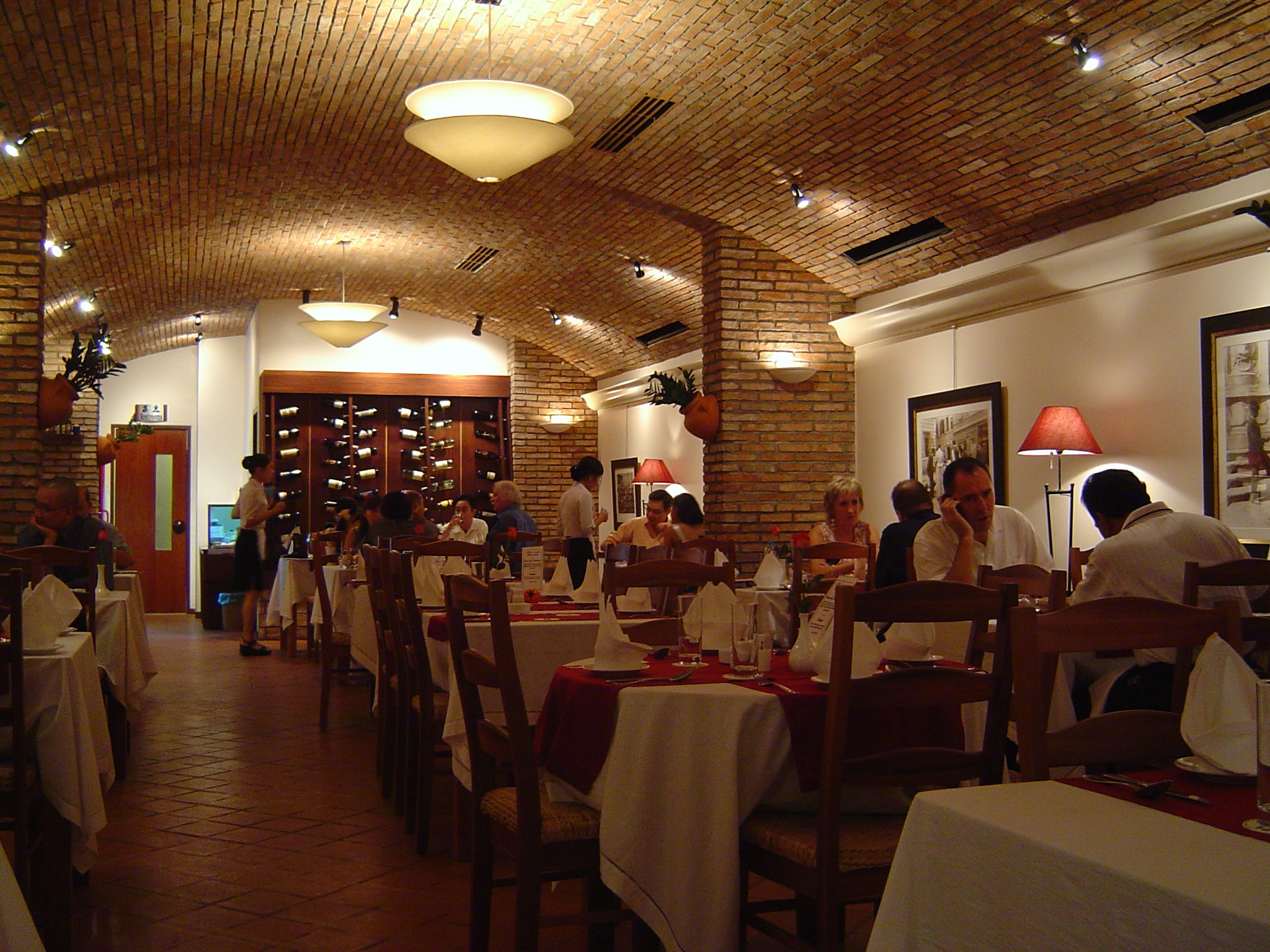 Interior shot of the main space showcasing the arched ceiling