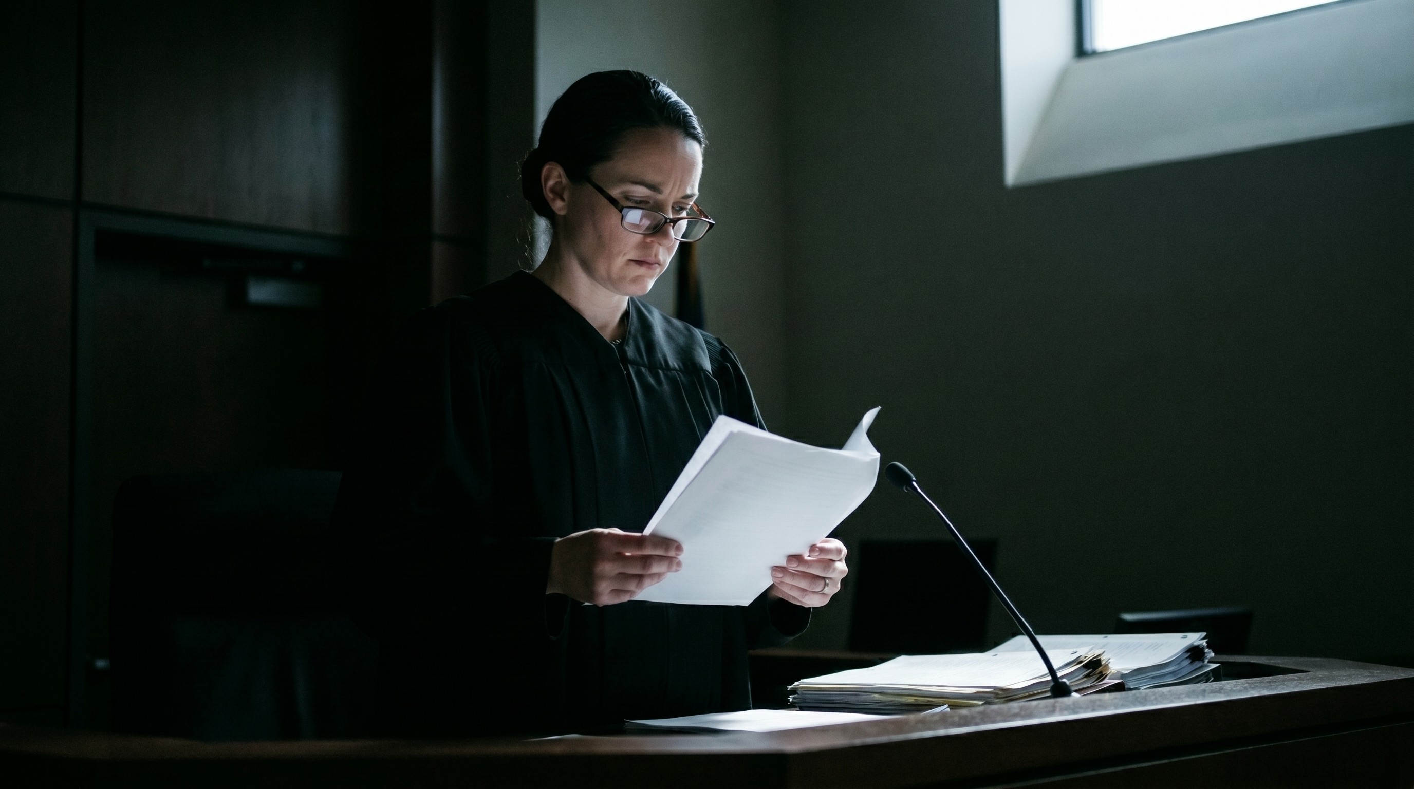 Judge reviewing clinical intervention documentation as alternative to incarceration for substance use disorder