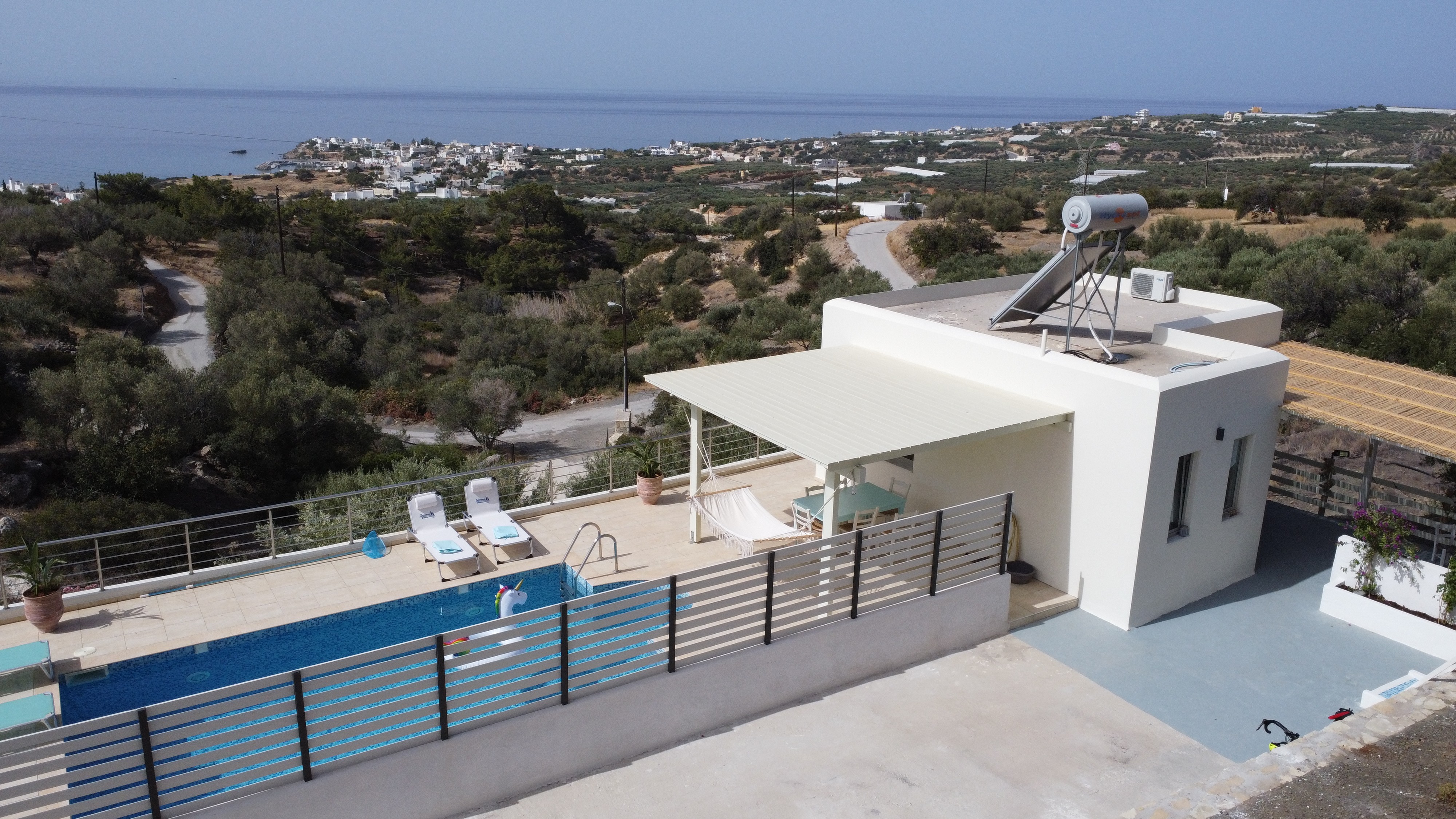 modern house on the shore