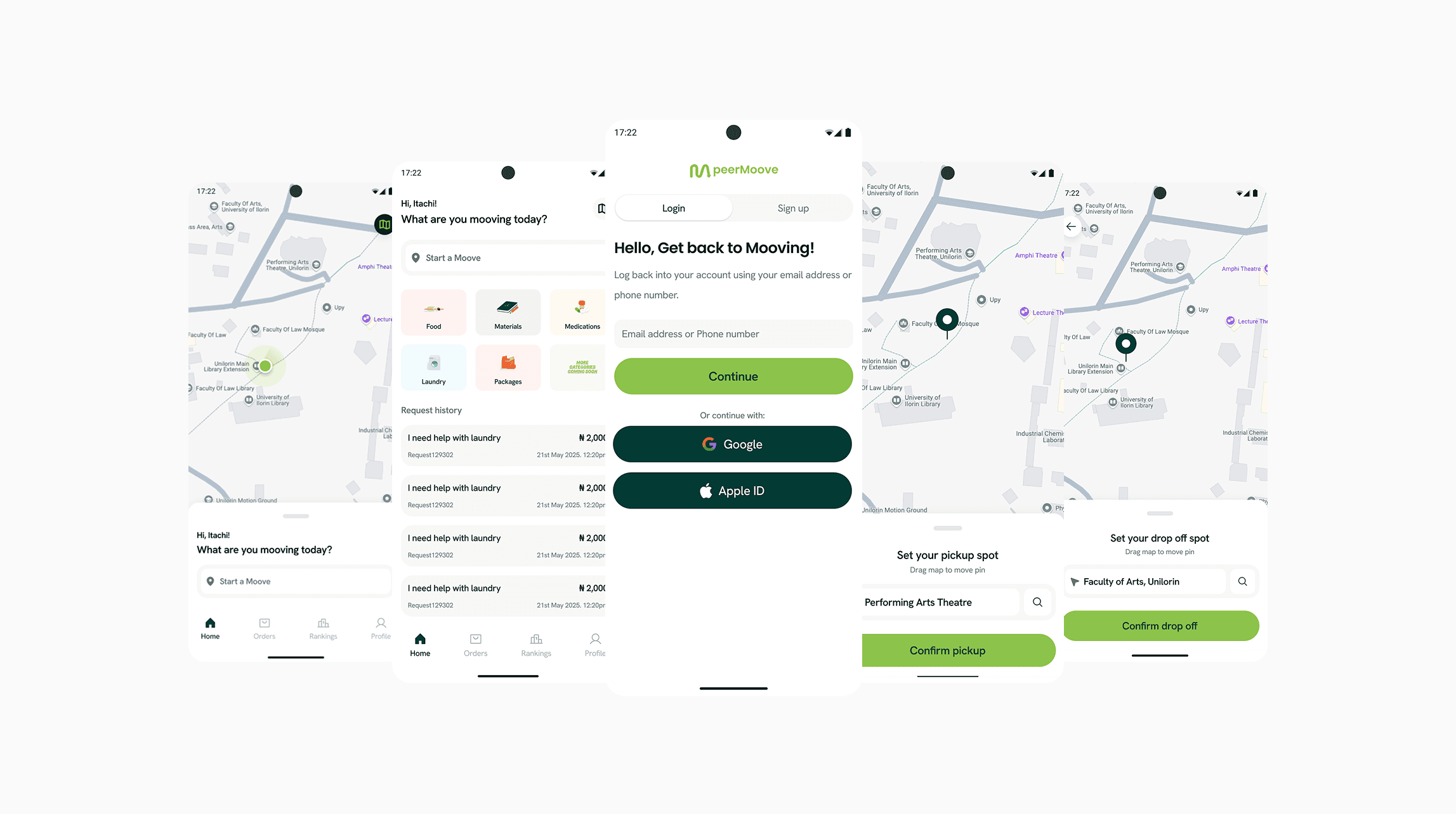  Snapshot of UI screen