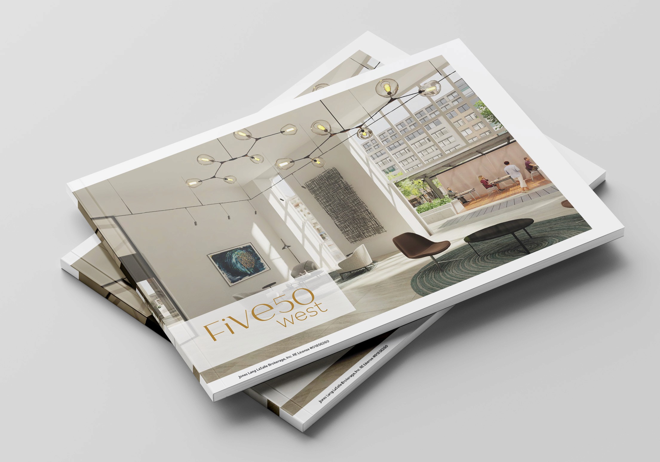 Mockup cover of brochure for Five50 West