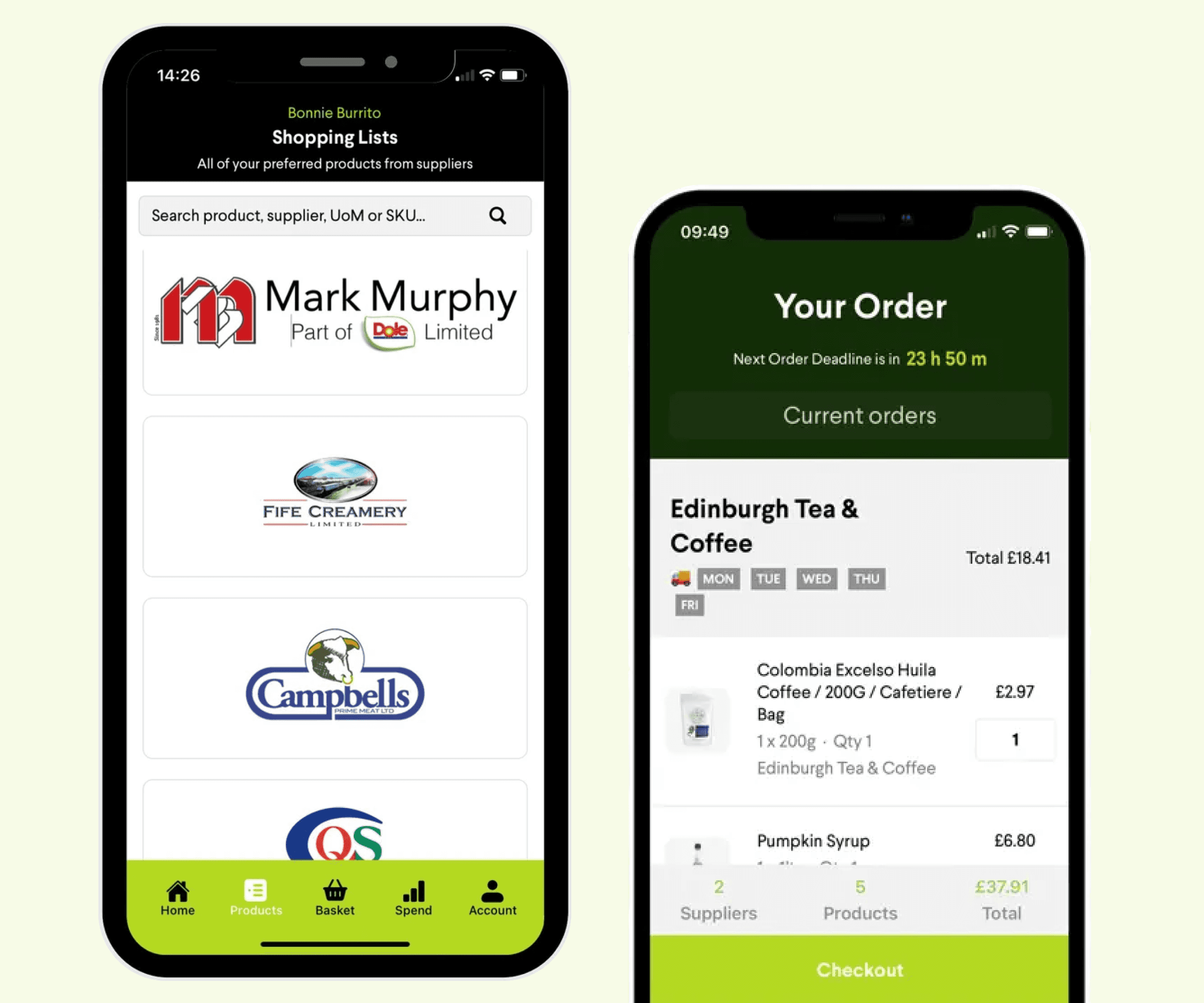 Order made simple feature