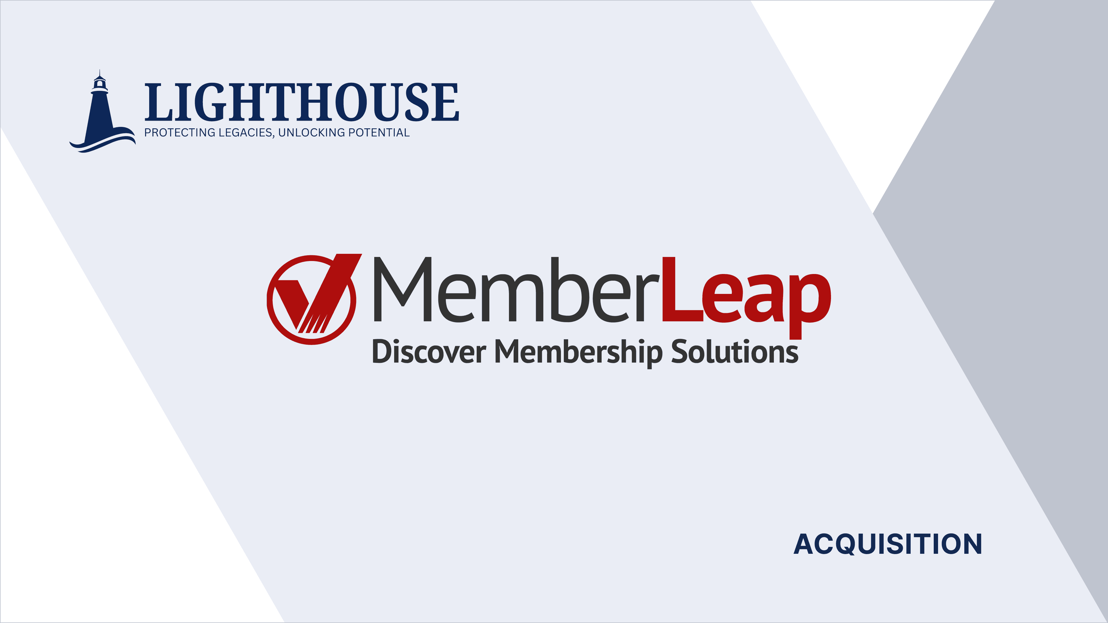 Ligthouse logo and MemberLeap logo