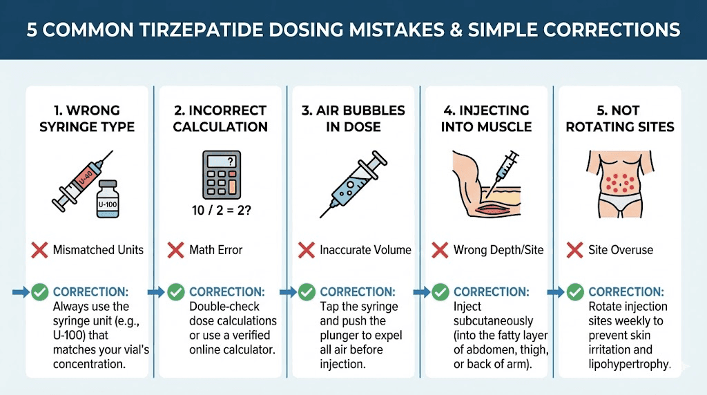 Five common compounded tirzepatide dosing calculator mistakes and how to avoid them