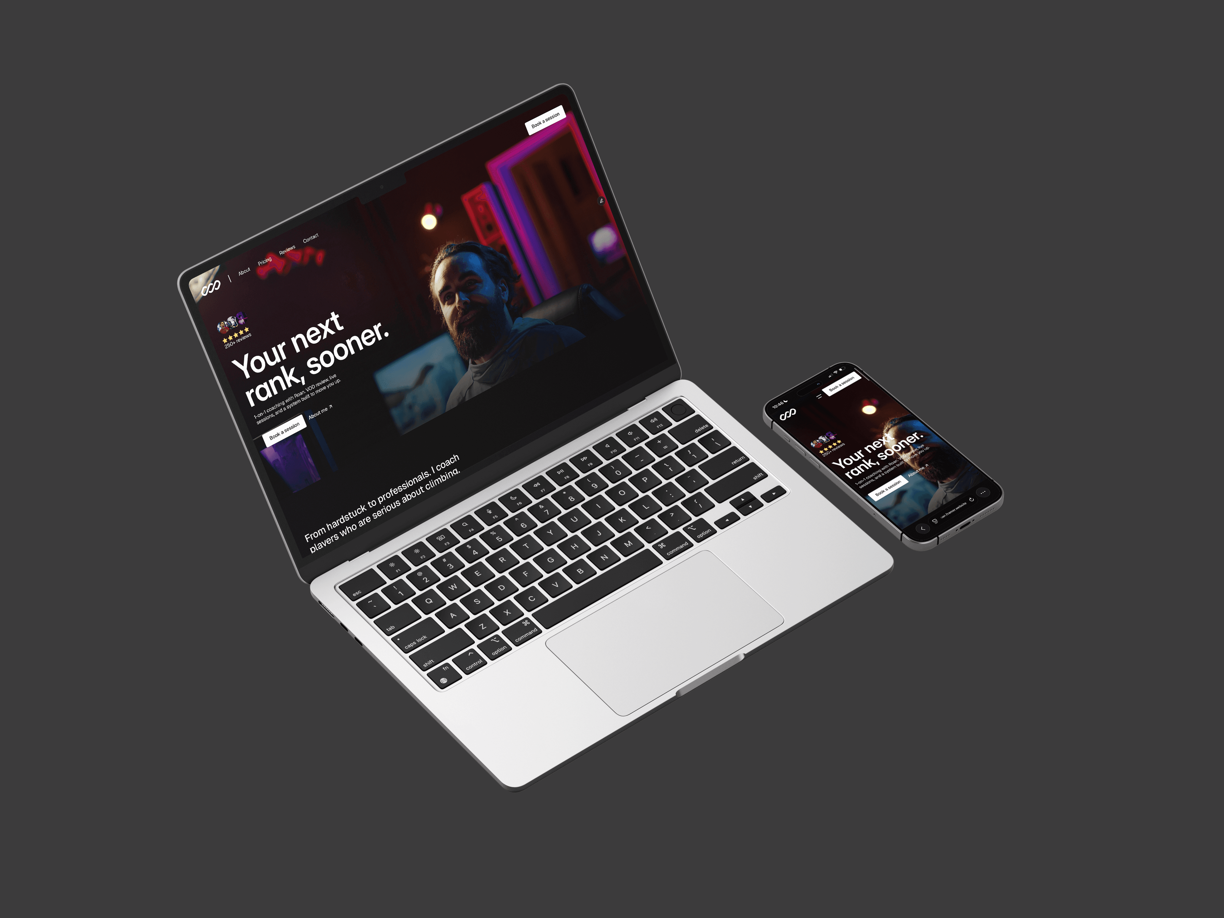 Roan Esports Coach Template Hero Mockup