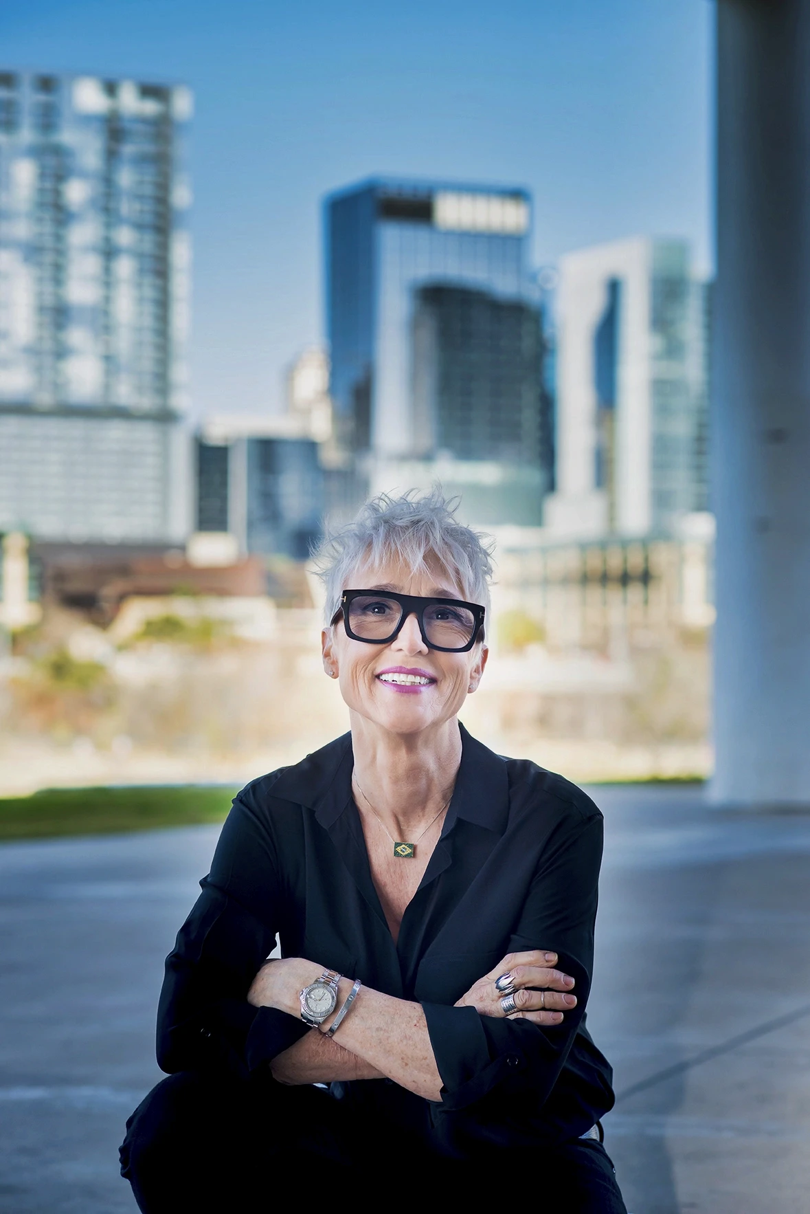 Editorial portrait suggesting presence and momentum