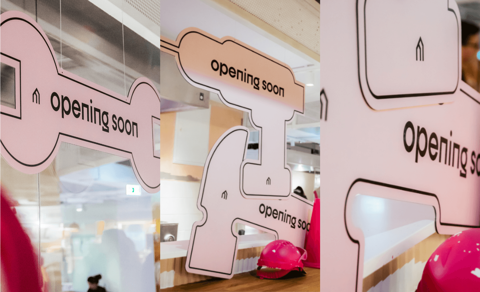 Manifesto Berlin signage helping visitors navigate restaurants, bars and vendors
