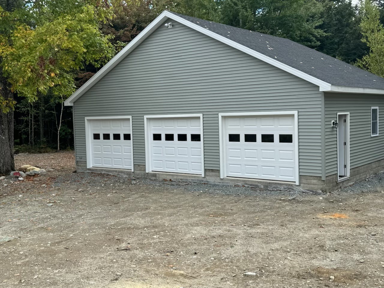 Construction framing on a residential project