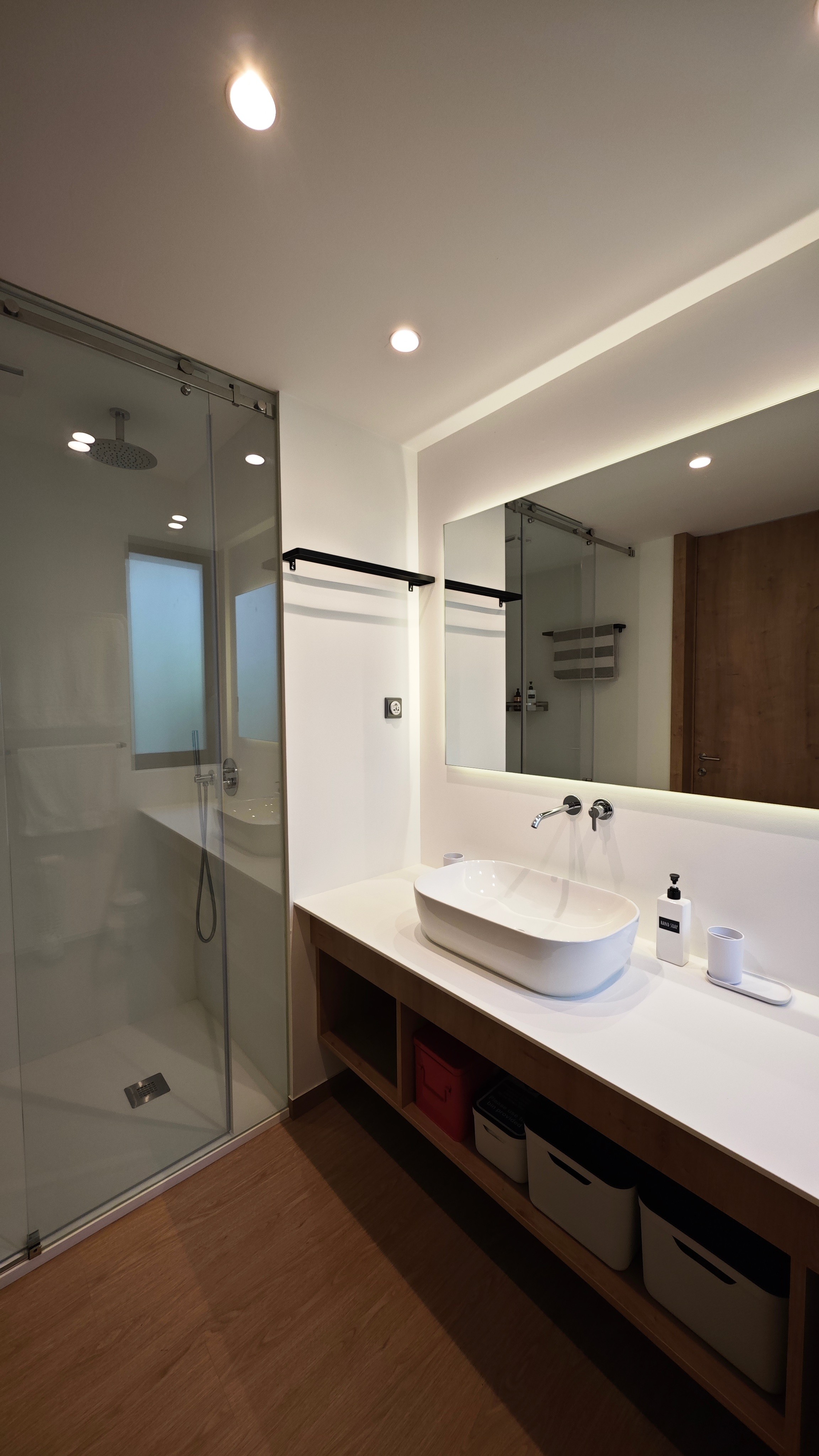 Bathroom interior with shower