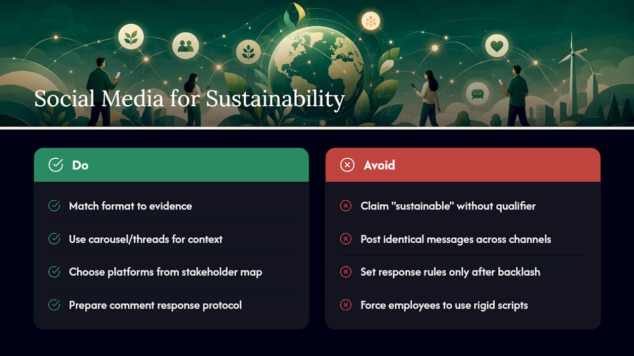 How Should You Use Social Media for Sustainability Messaging? — overview diagram