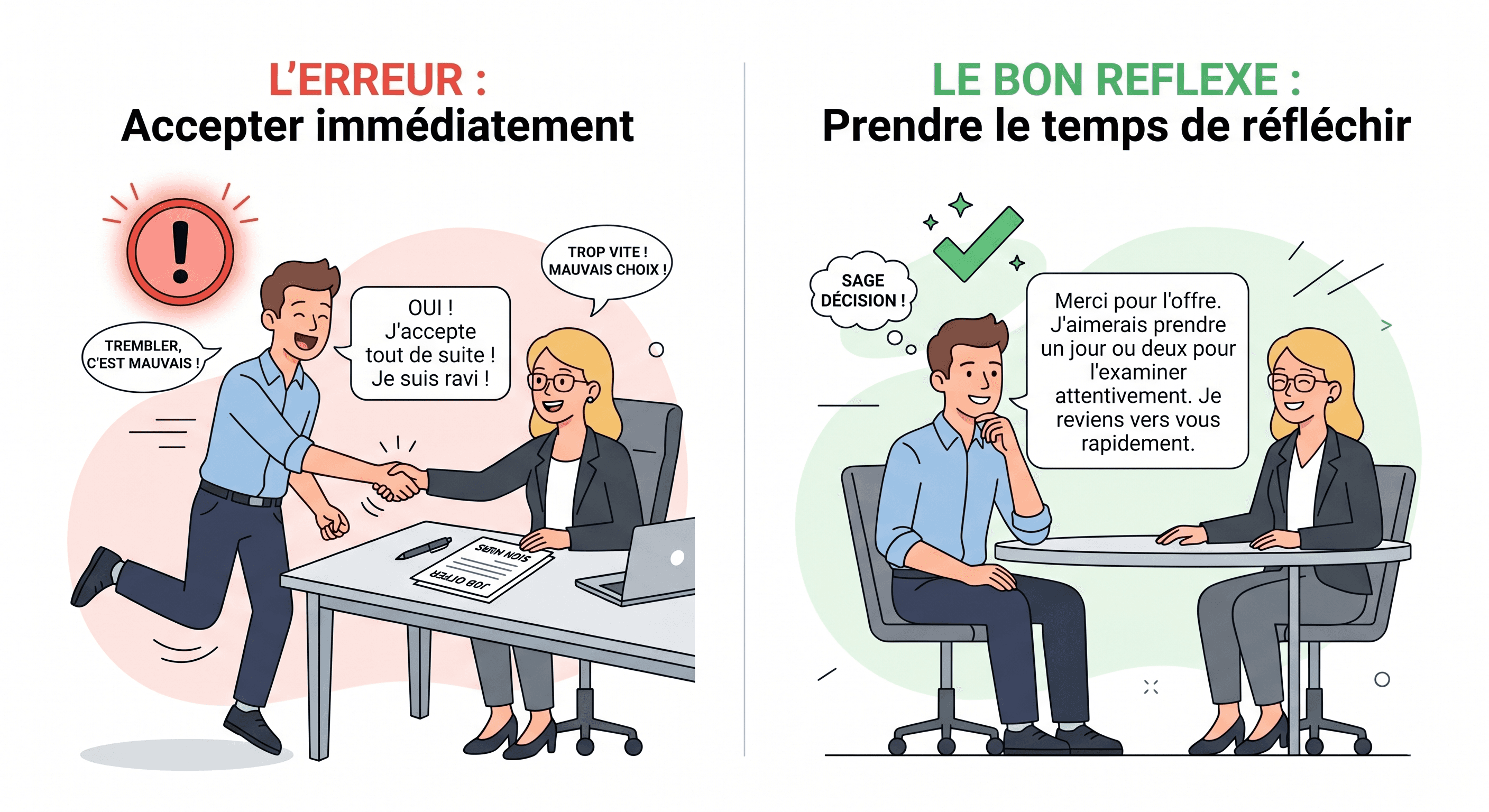 Les erreurs à éviter lors de la négociation salariale après l'alternance en 2026 — accepter trop vite vs négocier avec confiance