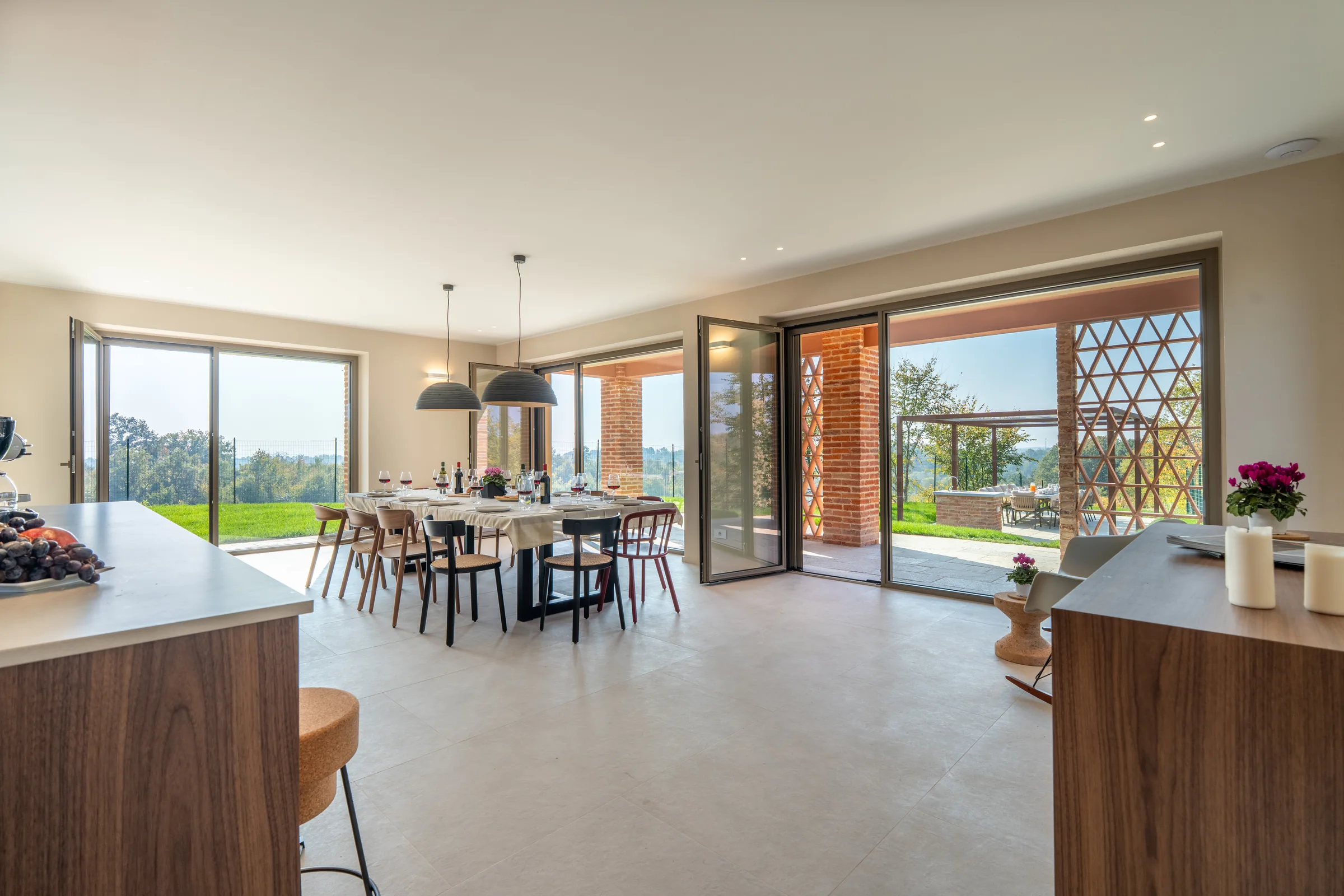 Kitchen and dining room — Fubine Monferrato, Italy. Photography by Yunes Calore.