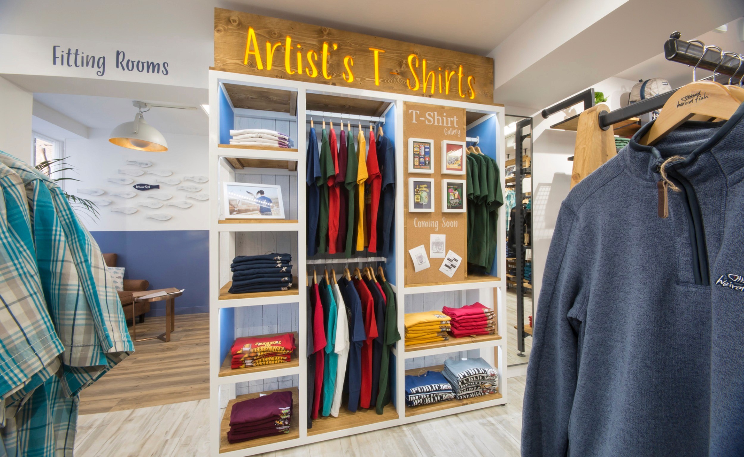 Specialist retail design with accessories wall, product categorisation, and functional store layout optimised for customer experience.