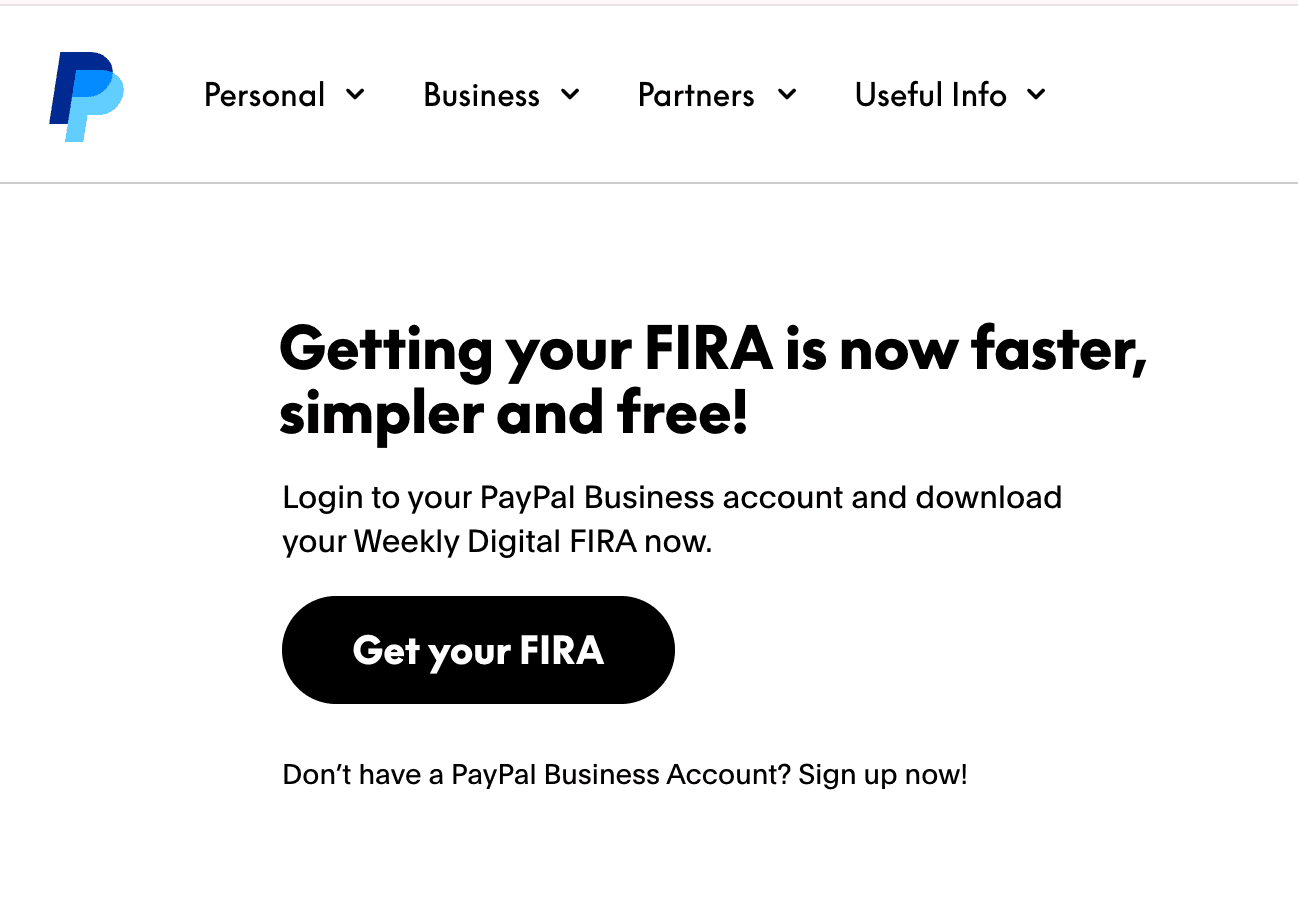 PayPal FIRA review
