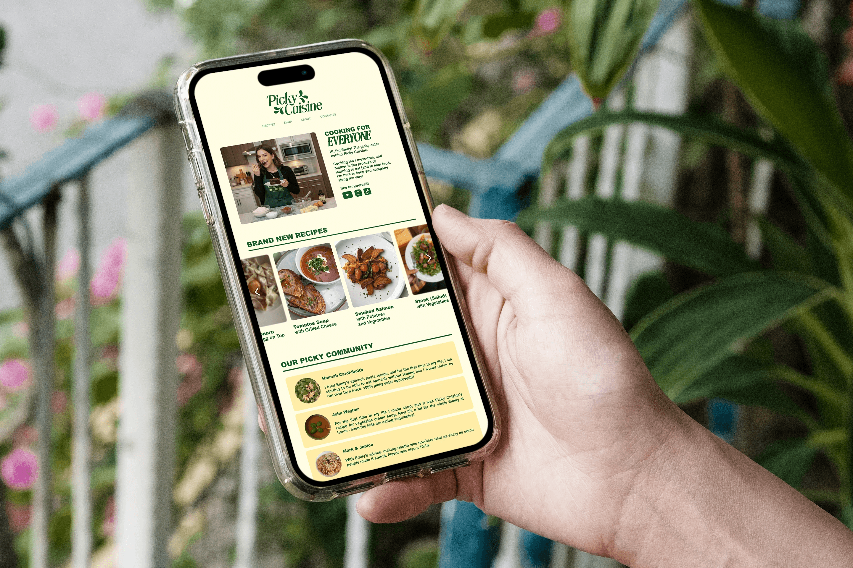 Website for Cooking Show
