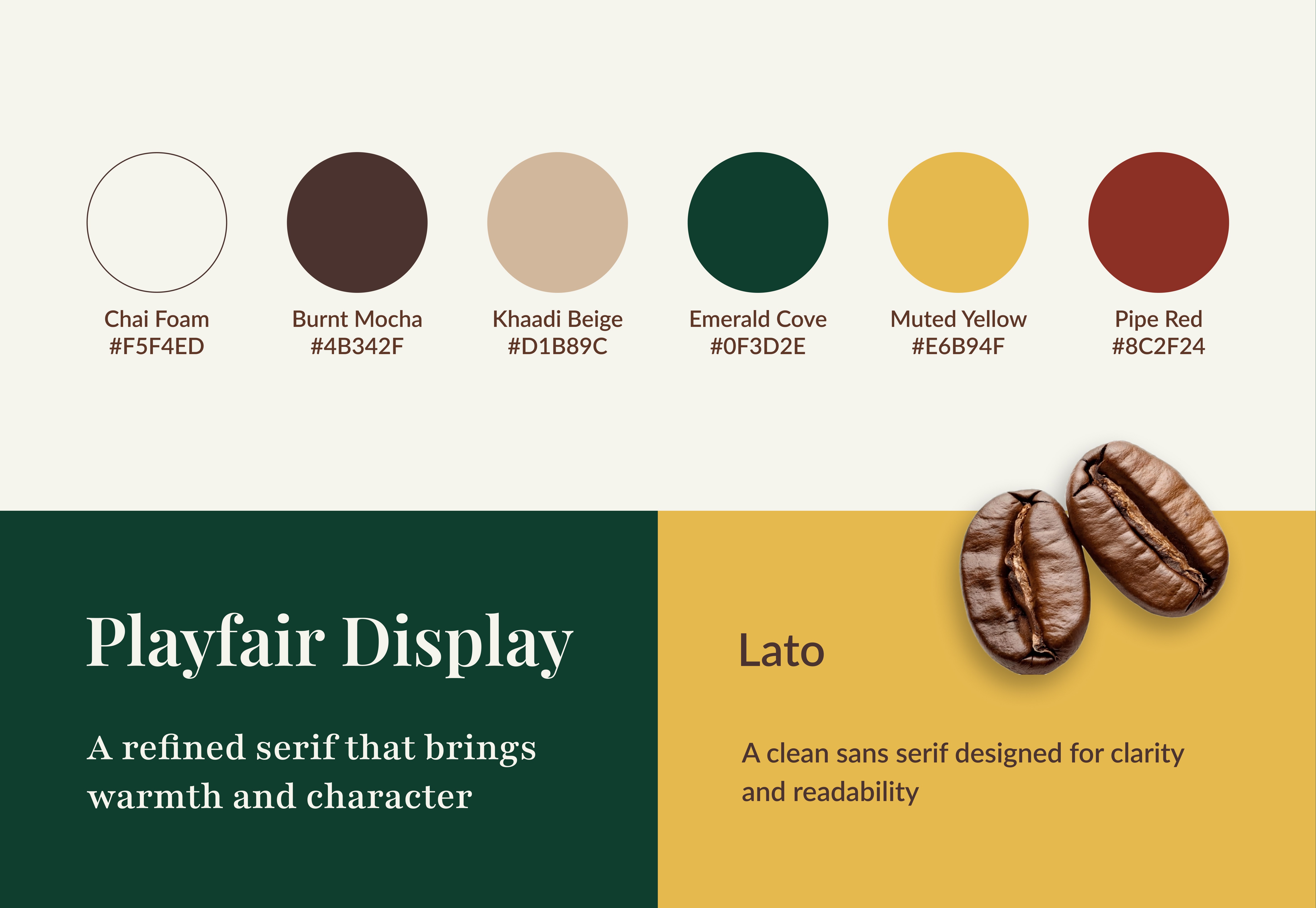 Color palette, Typography, brand guidelines