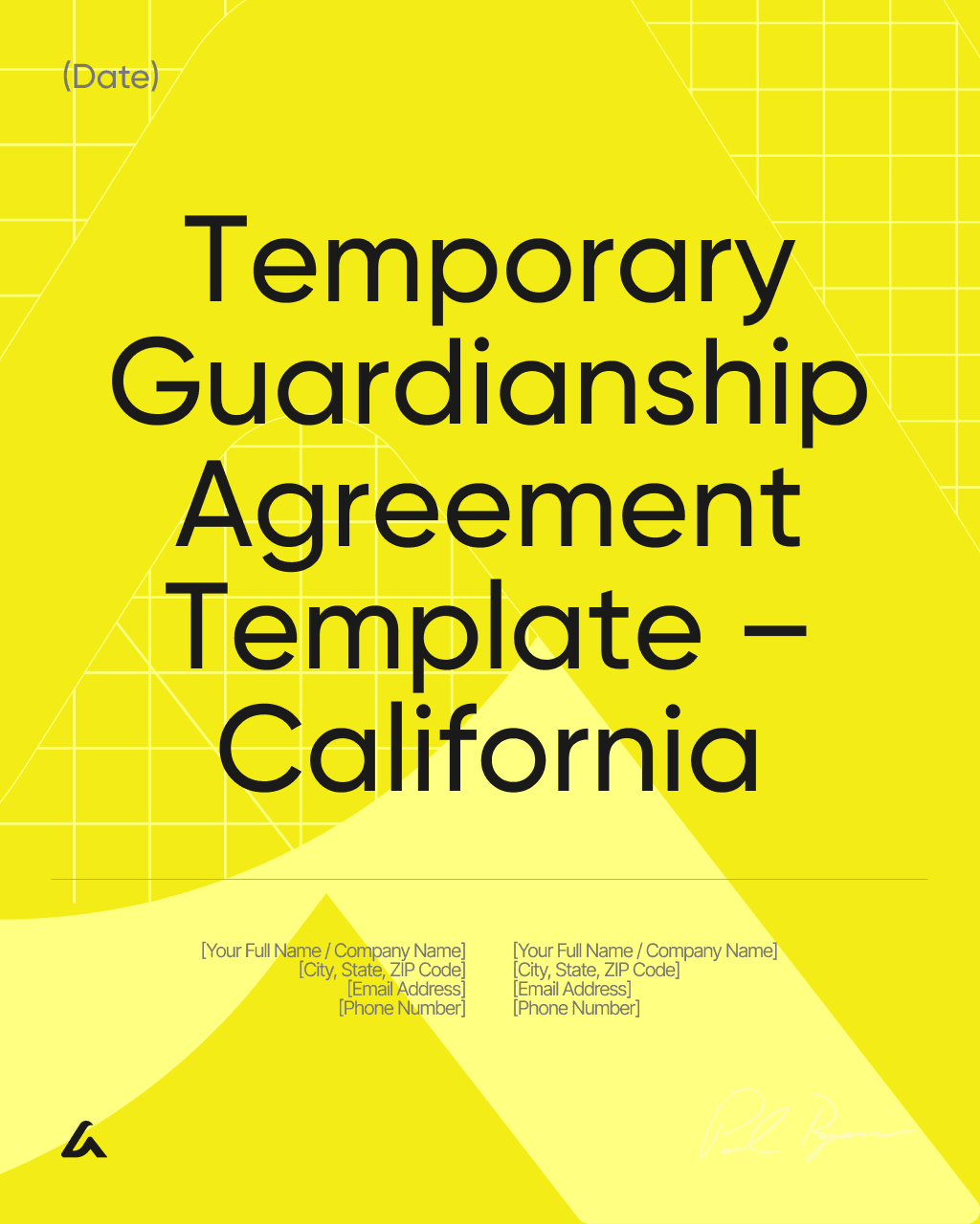 Temporary Guardianship Agreement Template – California