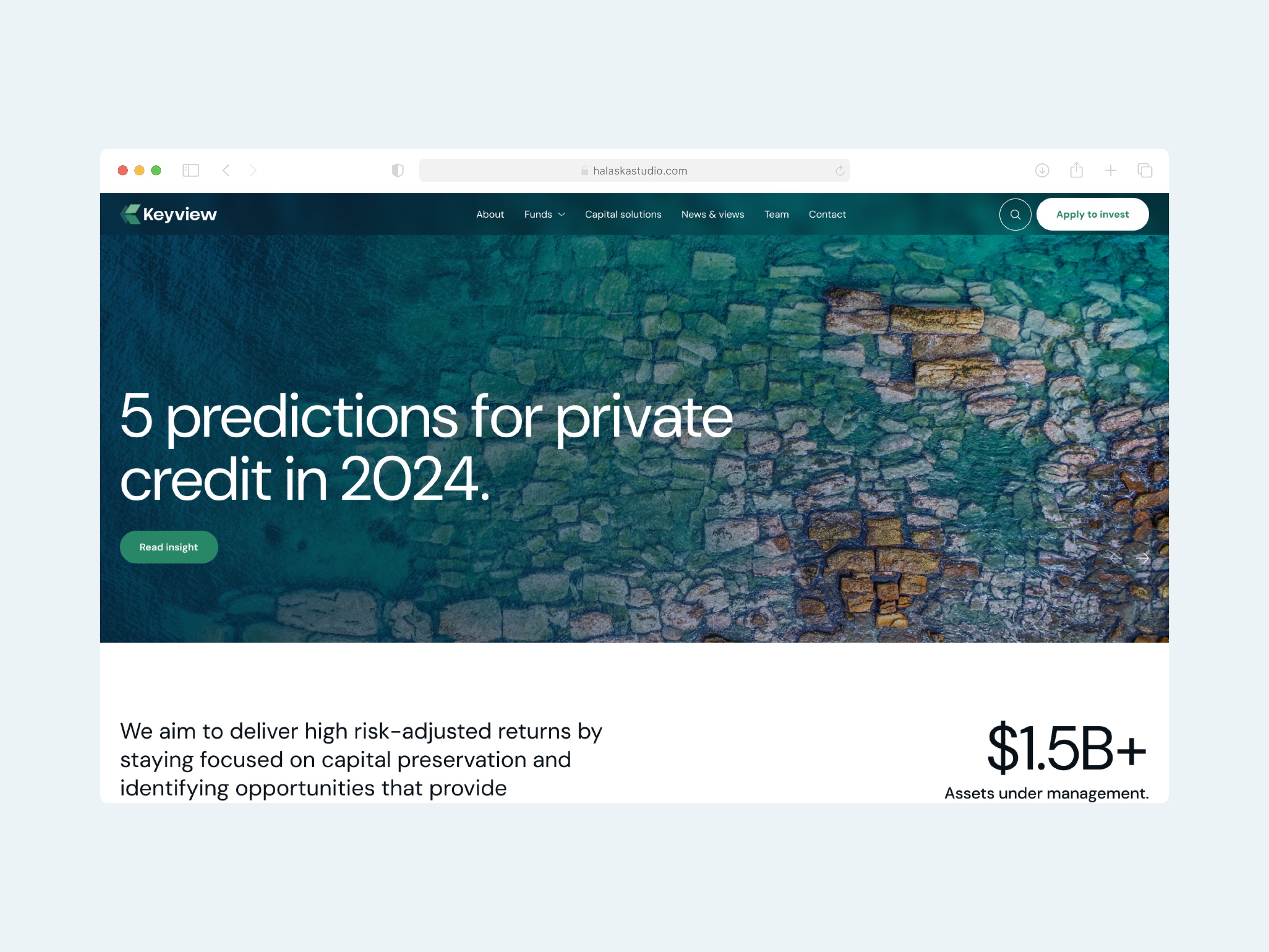 Keyview Financial website design fintech australia hero