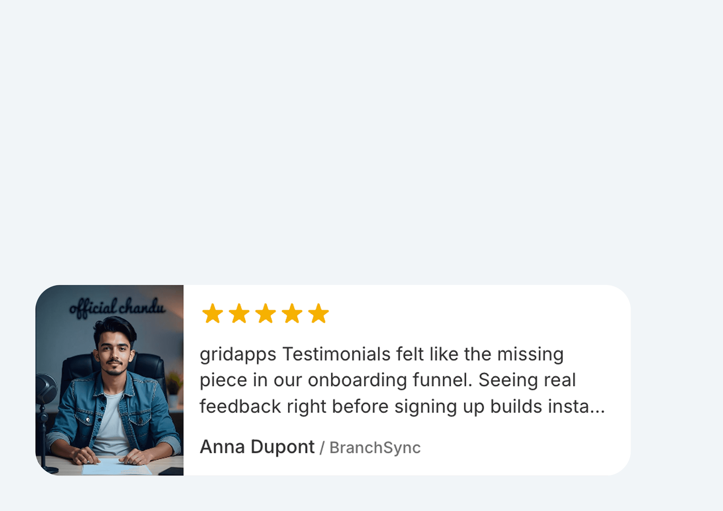 Testimonial Badge | Gridapps Testimonials 