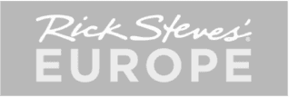 rick steves europe travel company logo grayscale