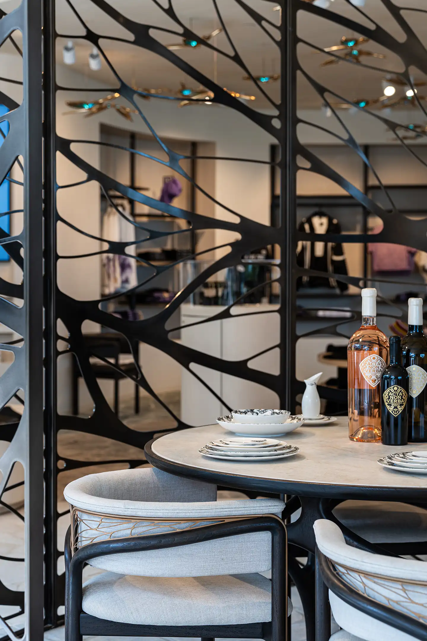 Tomorrowland store area featuring the Morpho collection & tableware objects