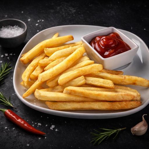 fries and ketchup