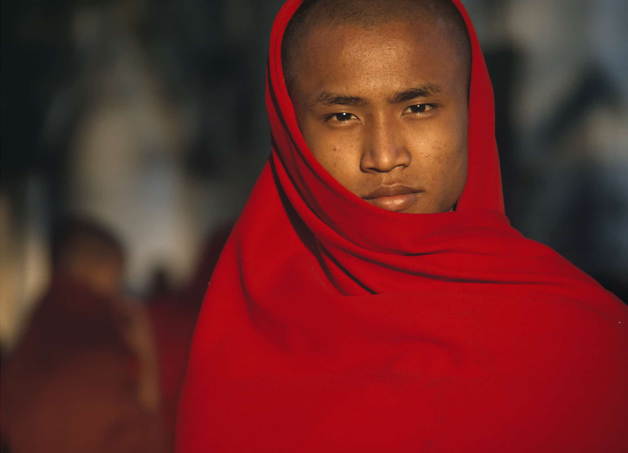 Red Calm: A Moment of Stillness in Myanmar