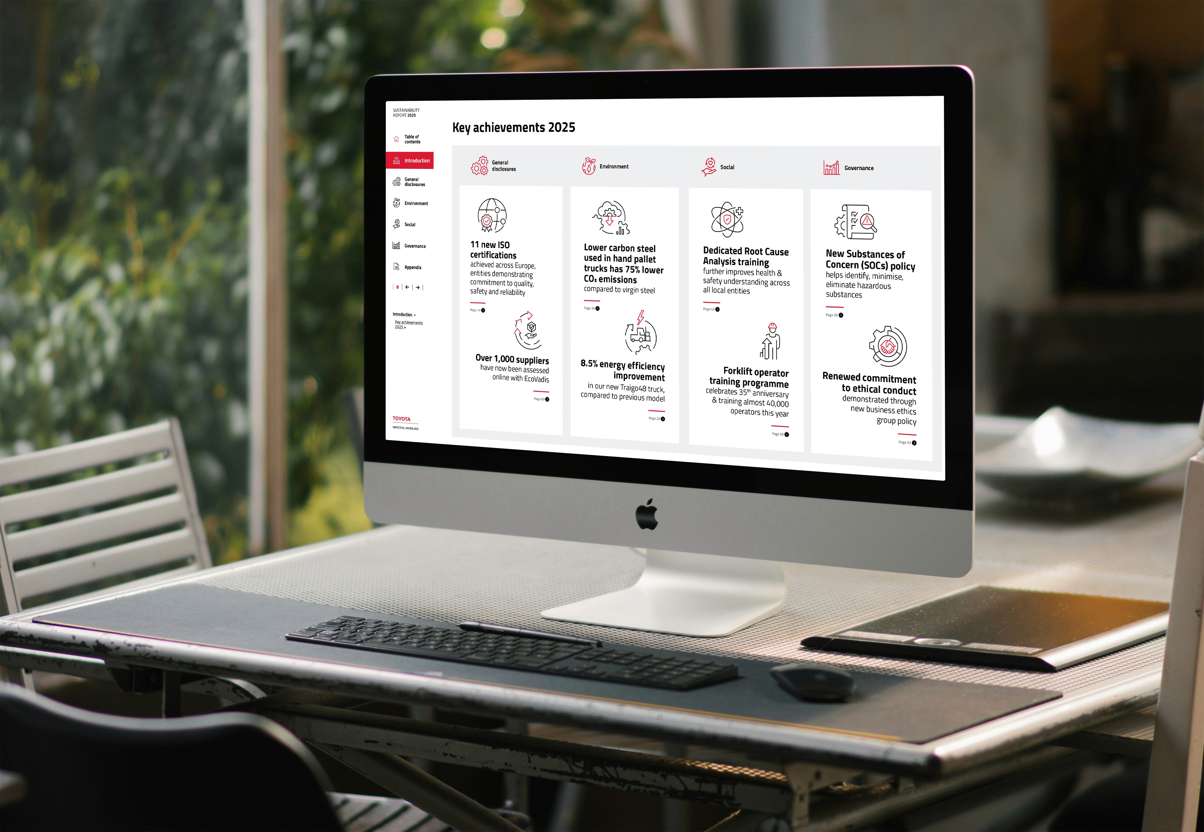 Image of Toyota Material Handlings Sustainability Reports