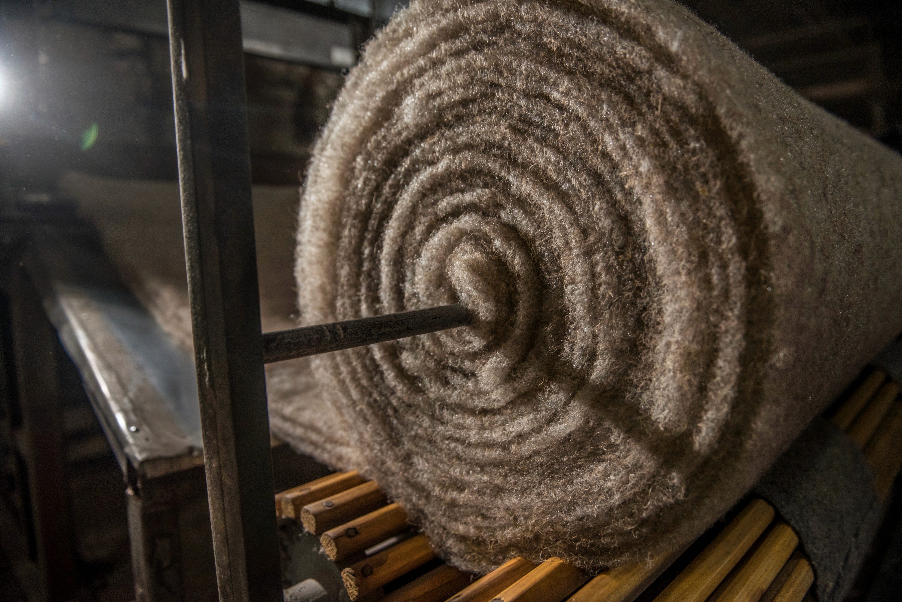 Interior of a finished house with straw panels. Advantages