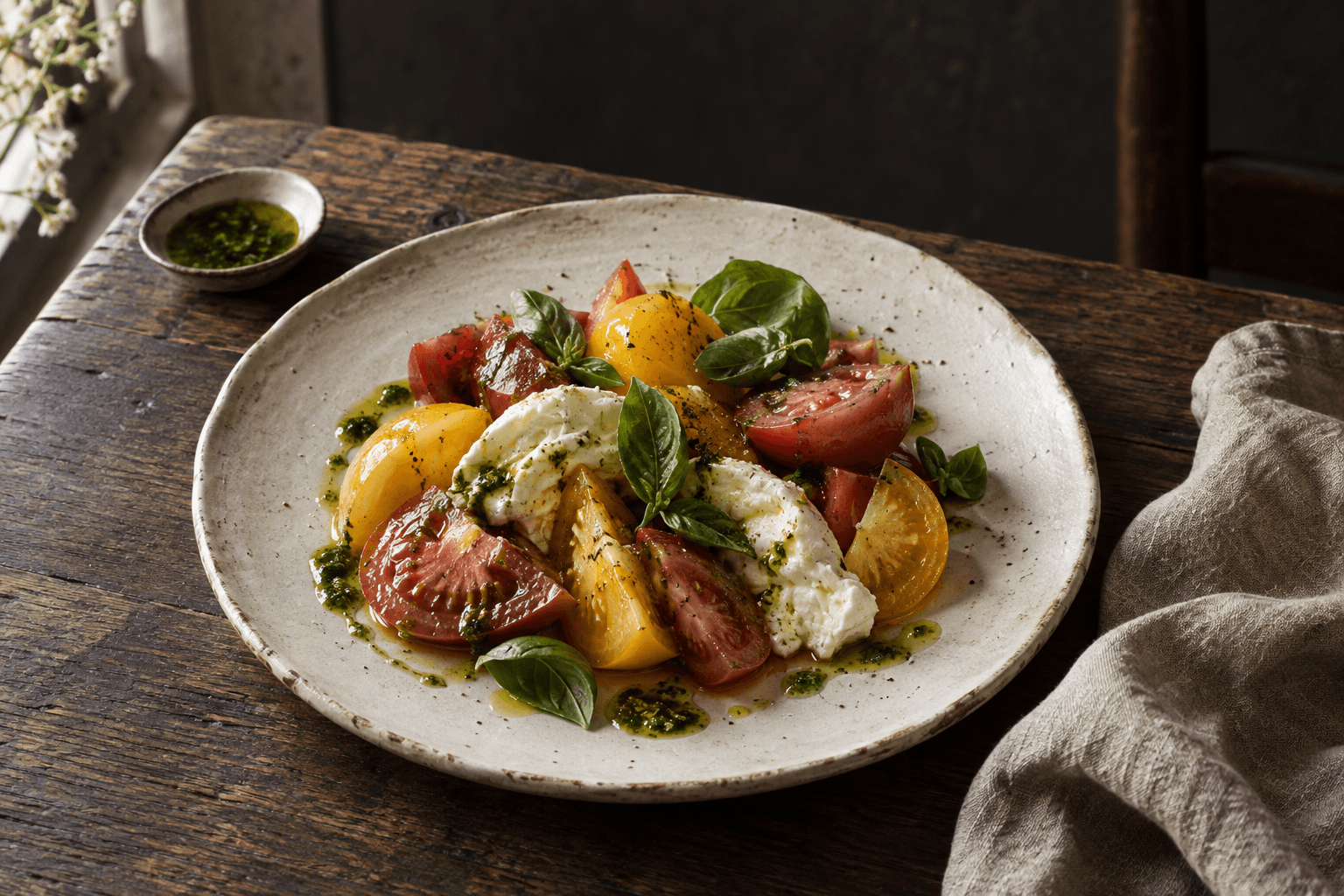 Illustrative tomato dish for the TILL seasonal menu