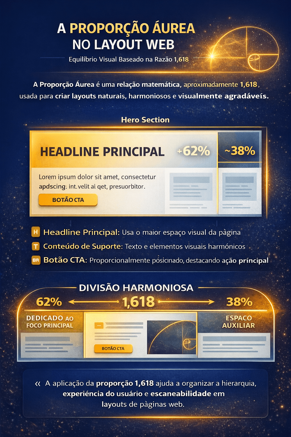A proporção áurea no layout web