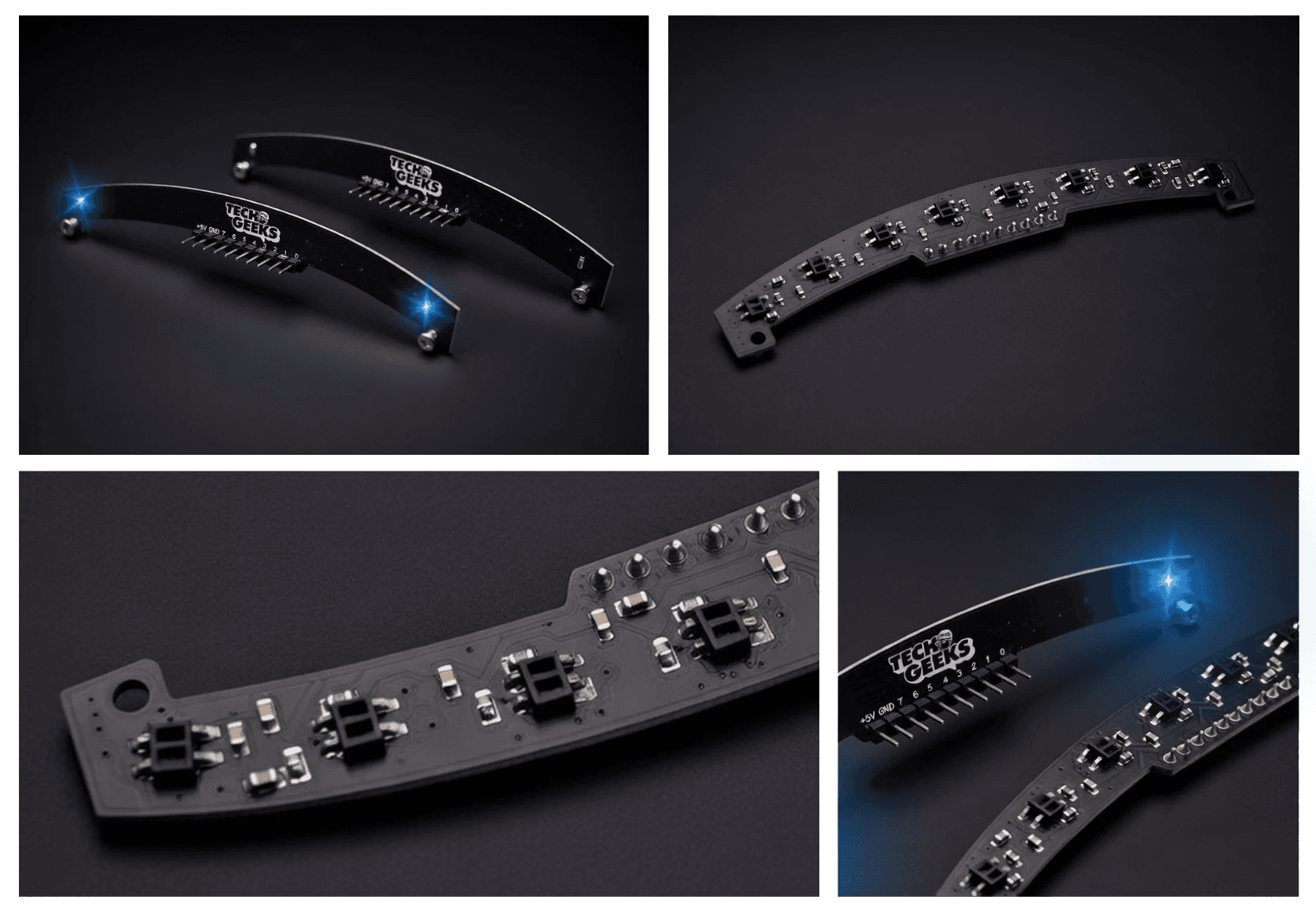 ARC8 sensor multi-angle view – 8-channel IR array TechGeeks India