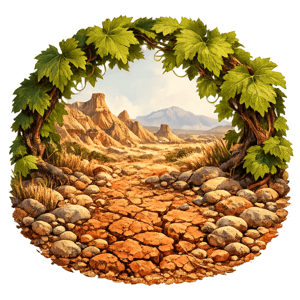 Detailed graphic of the Ribera Baja wine region.