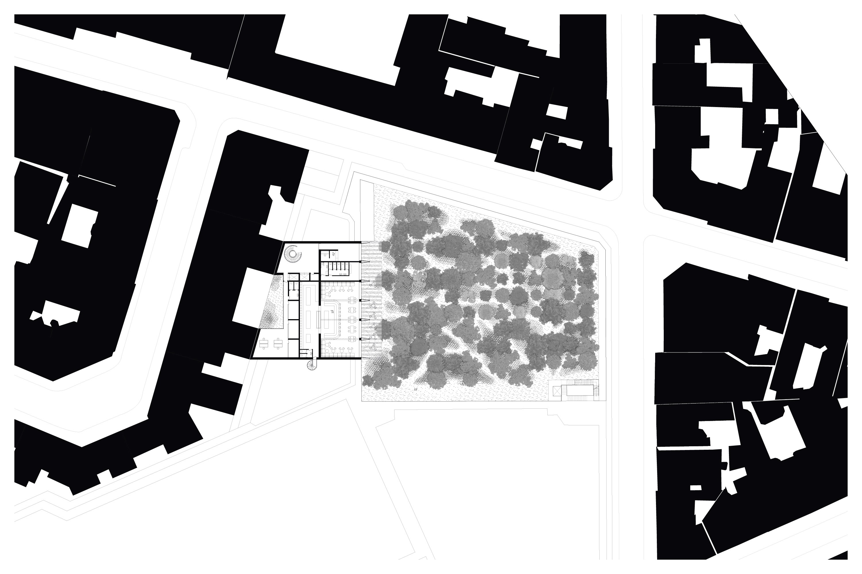 Zimmerbad: Innenraumdetail eines Zimmerbads mit weißen Flächen, schmaler Öffnung und zurückhaltender Materialität; die Ansicht betont Reinheit und Funktion.