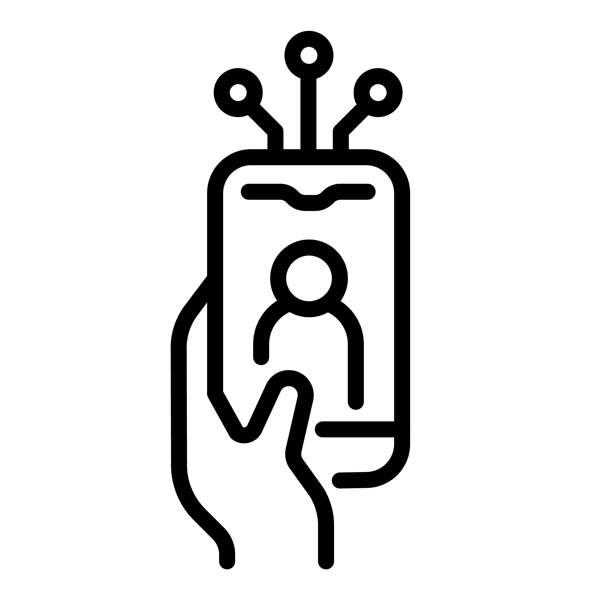 Telefon mit Netzwerkästen