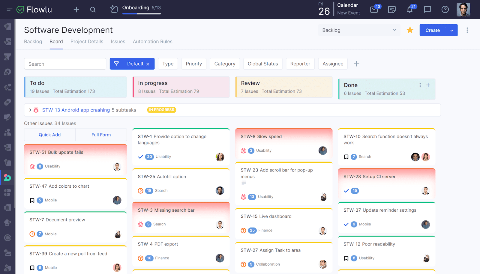 Flowlu combined project management with sales management tools.