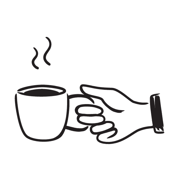 a hand holding a cup with coffee