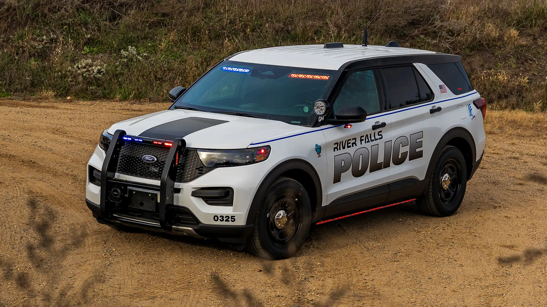 River Falls, Wisconsin Police Department patrol vehicle upfit by Guardian Fleet Safety