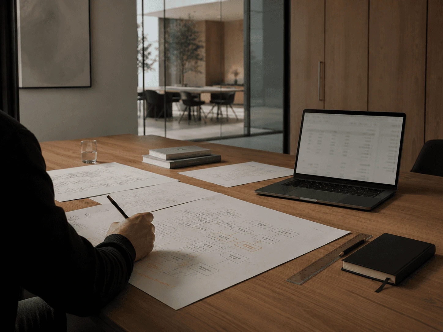Abstract business operations visual