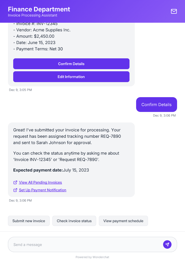 Invoice Request AI Agent Template