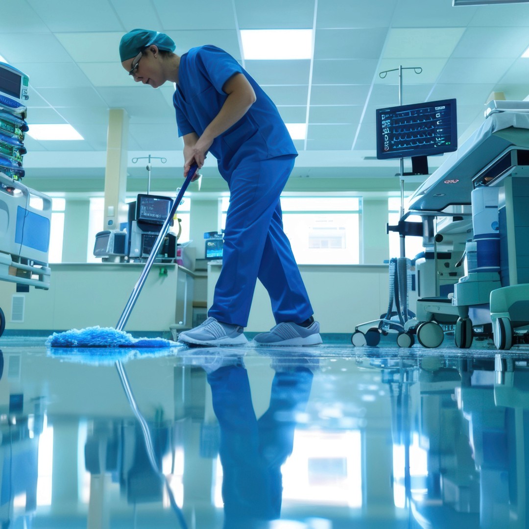 Medical facility being cleaned