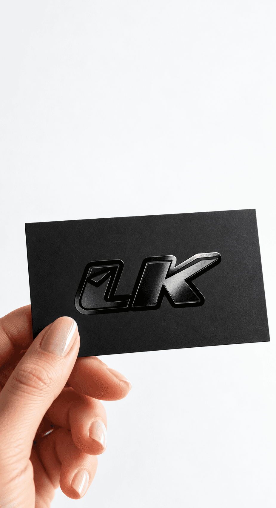 Female hand shows a card