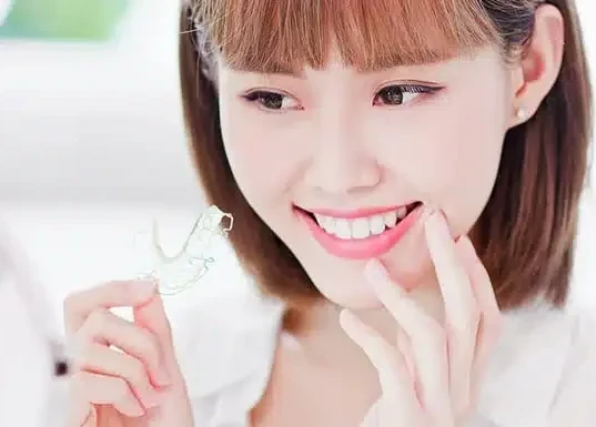 Dental retainer after orthodontic treatment at COSDENT Smile Design