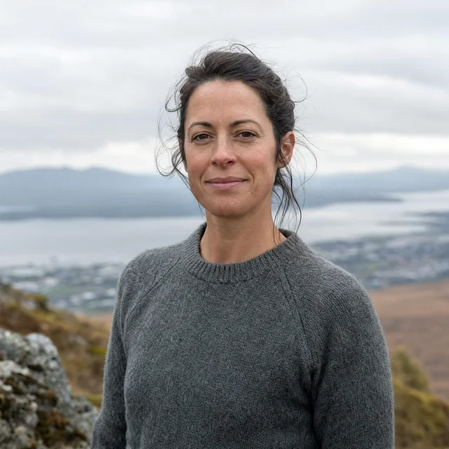Sanna Ross on a hillside above Inverness