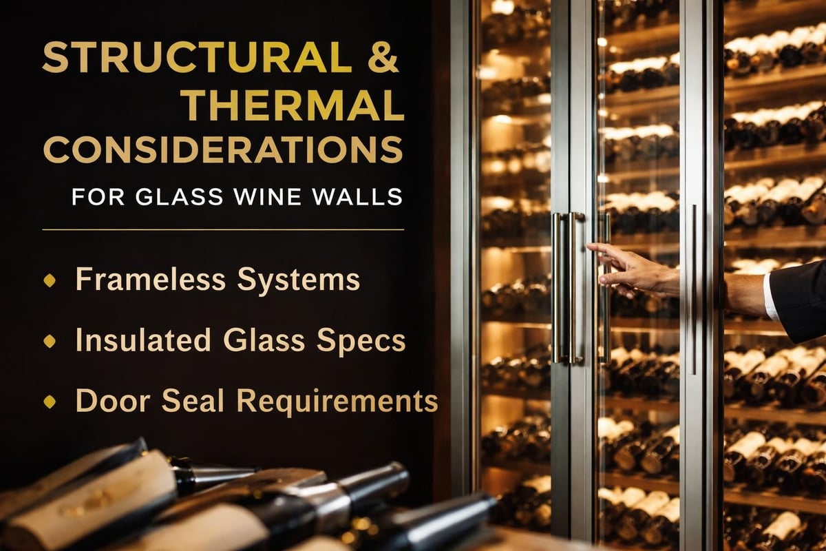 Glass wine cellar construction details